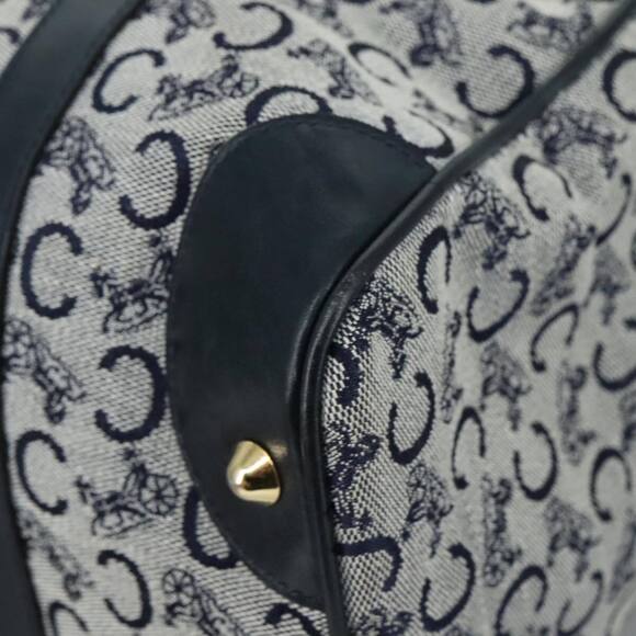 CELINE C Sulky Hand Bag Canvas Navy Auth 103383 - Picture 9 of 16